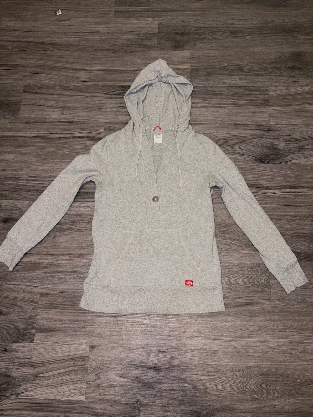 The North Face Light Gray Hooded Pullover Sweatshirt